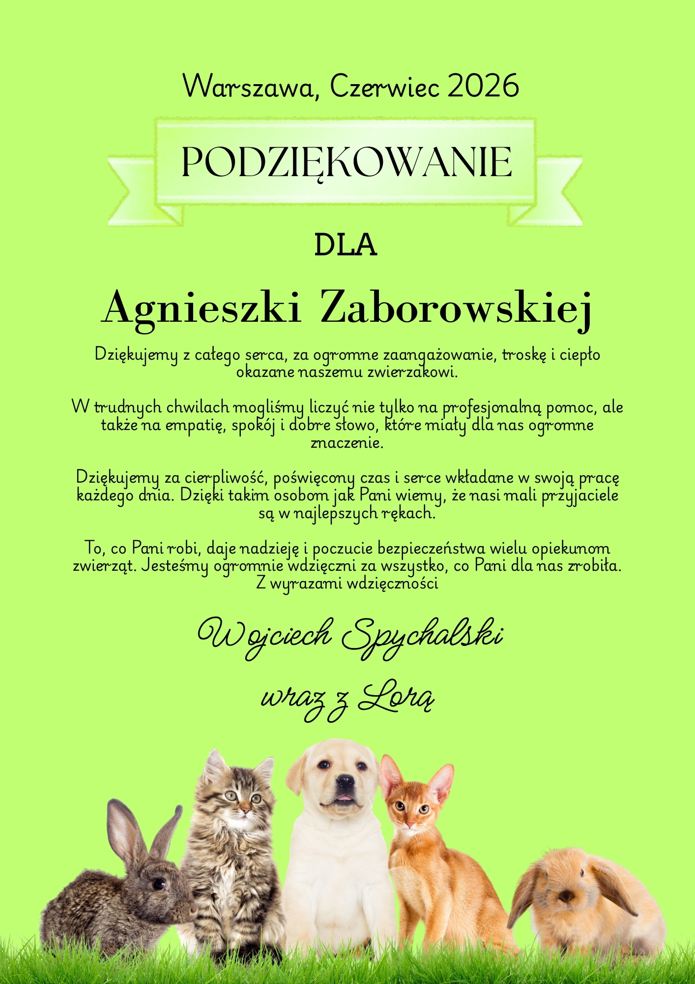 Podziękowanie dla Weterynarza Prezent dla Weterynarza plakat A3 1 45514559df6e3ed7bdc64f80c919346e
