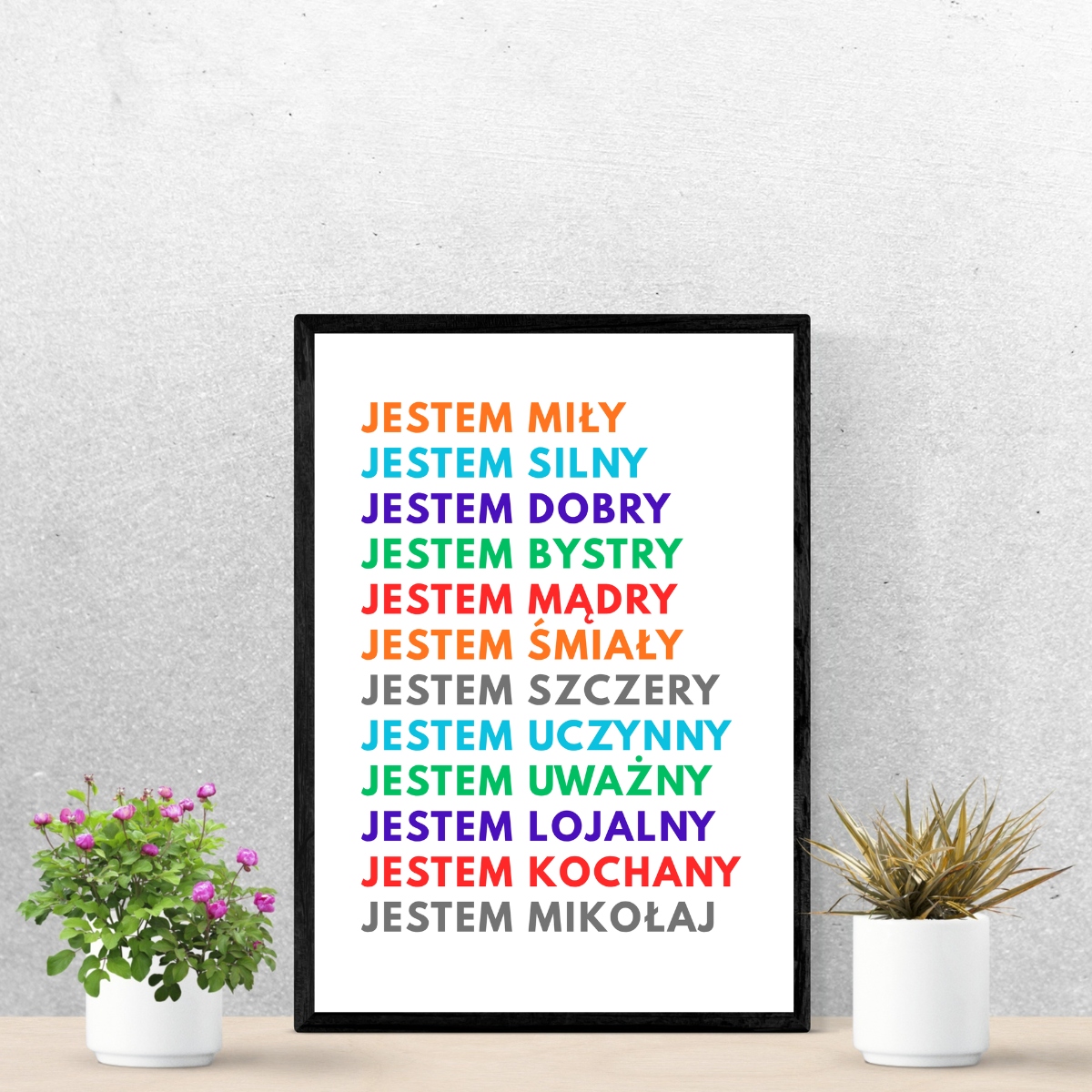 Prezent dla Dziecka Plakat z Personalizowanym Imieniem A3